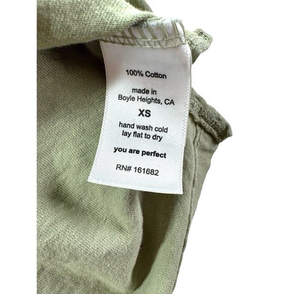 PerfectWhiteTee Margot Tank Womens Size XS Pale Green Deep V-Neck Sleeveless - Picture 6 of 7